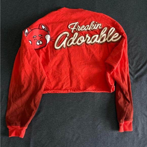 Disney Pixar Turning Red Panda Mei Cropped Spirit Jersey Freakin Adorable Ombre - Picture 6 of 7